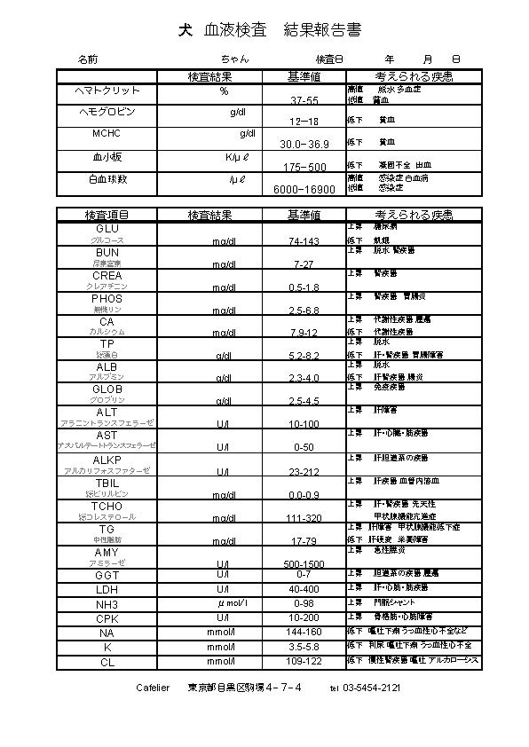 血液検査ってどういう意味があるの 獣医師に聞く 血液検査表の読み方 お役立ち情報 アース ペット株式会社